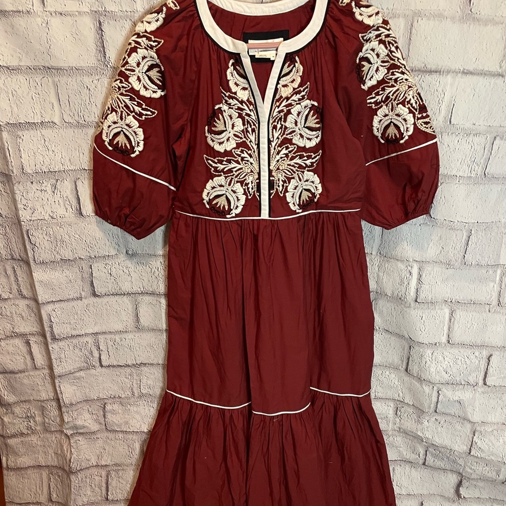 Anthropologie Gretel  Embroidered Maxi Dress - Picture 3 of 11
